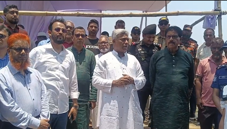 প্রধানমন্ত্রীর আগমন উপলক্ষে উলাশী জিয়ার খাল পরিদর্শনে প্রতিমন্ত্রী অমিত